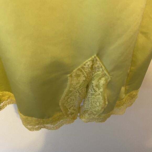 VTG Y2K 90s Faded Glory Green Lace Trim TankTop Sleeveless Fairy VNeck Women XL - Picture 7 of 9